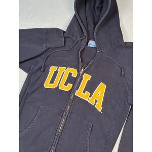 Vintage UCLA Bruins Navy Blue YellowFull Zip Hoodie Sweatshirt small MV Proweave